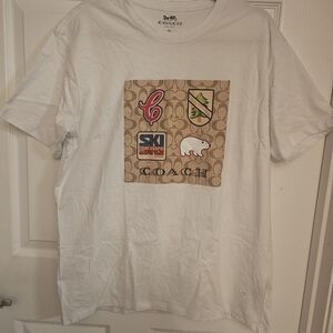 Coach White Graphic Short Sleeve Tee